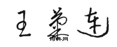 駱恆光王菊連草書個性簽名怎么寫