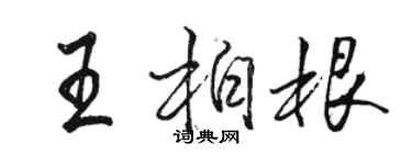 駱恆光王柏根行書個性簽名怎么寫