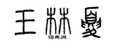 曾慶福王林夏篆書個性簽名怎么寫