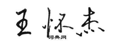 駱恆光王懷傑行書個性簽名怎么寫