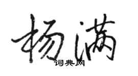 駱恆光楊滿行書個性簽名怎么寫