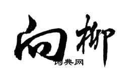 胡問遂向柳行書個性簽名怎么寫