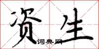 周炳元資生楷書怎么寫