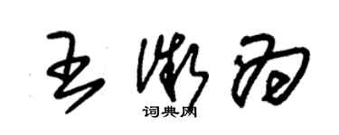朱錫榮王微為草書個性簽名怎么寫