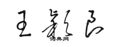 駱恆光王穎良草書個性簽名怎么寫