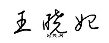 梁錦英王曉妃草書個性簽名怎么寫