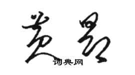 駱恆光黃昂草書個性簽名怎么寫