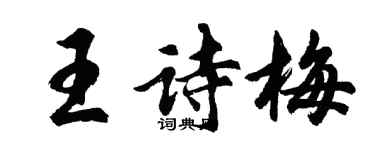 胡問遂王詩梅行書個性簽名怎么寫