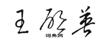 駱恆光王啟英草書個性簽名怎么寫