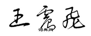 曾慶福王震飛草書個性簽名怎么寫