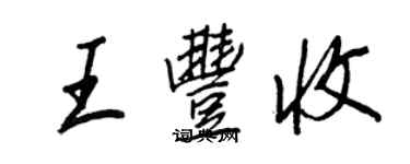 王正良王豐收行書個性簽名怎么寫
