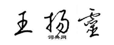 梁錦英王揚靈草書個性簽名怎么寫