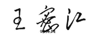 駱恆光王密江草書個性簽名怎么寫