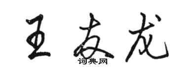 駱恆光王友龍行書個性簽名怎么寫