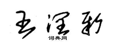 朱錫榮王潤新草書個性簽名怎么寫