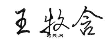 駱恆光王牧含行書個性簽名怎么寫