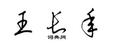 梁錦英王長年草書個性簽名怎么寫