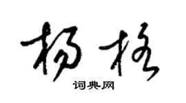 梁錦英楊格草書個性簽名怎么寫