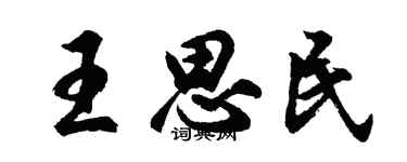 胡問遂王思民行書個性簽名怎么寫
