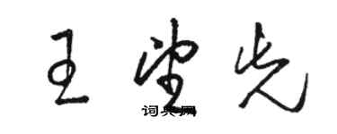 駱恆光王望先草書個性簽名怎么寫