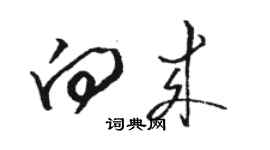 駱恆光向來草書個性簽名怎么寫