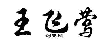 胡問遂王飛鶯行書個性簽名怎么寫