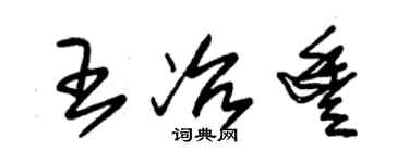 朱錫榮王冶豐草書個性簽名怎么寫