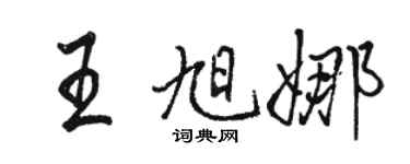 駱恆光王旭娜行書個性簽名怎么寫
