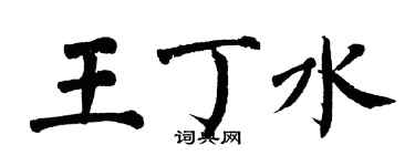 翁闓運王丁水楷書個性簽名怎么寫