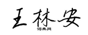 王正良王林安行書個性簽名怎么寫