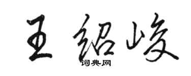 駱恆光王紹峻行書個性簽名怎么寫
