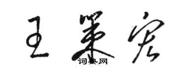 駱恆光王策宏草書個性簽名怎么寫