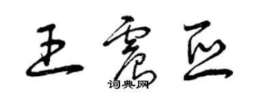 曾慶福王震亞草書個性簽名怎么寫