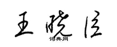 梁錦英王曉臣草書個性簽名怎么寫