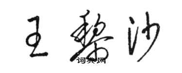 駱恆光王黎沙草書個性簽名怎么寫