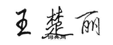 駱恆光王楚麗行書個性簽名怎么寫