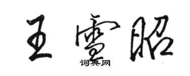 駱恆光王雪昭行書個性簽名怎么寫