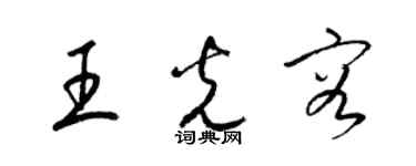 梁錦英王光容草書個性簽名怎么寫