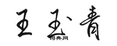 駱恆光王玉青行書個性簽名怎么寫