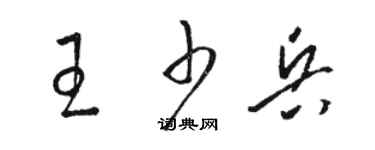 駱恆光王少兵草書個性簽名怎么寫