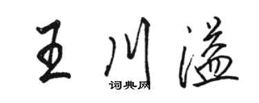 駱恆光王川溢行書個性簽名怎么寫