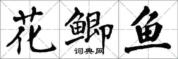 翁闓運花鯽魚楷書怎么寫