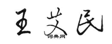 駱恆光王艾民行書個性簽名怎么寫