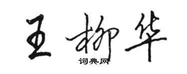 駱恆光王柳華行書個性簽名怎么寫