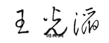 駱恆光王光滔草書個性簽名怎么寫