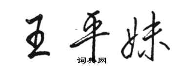 駱恆光王平妹行書個性簽名怎么寫