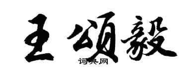 胡問遂王頌毅行書個性簽名怎么寫