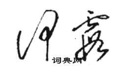 駱恆光何霞草書個性簽名怎么寫