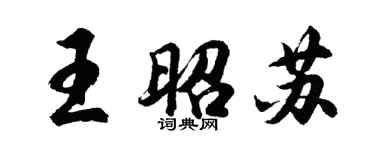 胡問遂王昭蘇行書個性簽名怎么寫