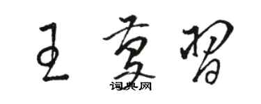 駱恆光王慶習草書個性簽名怎么寫